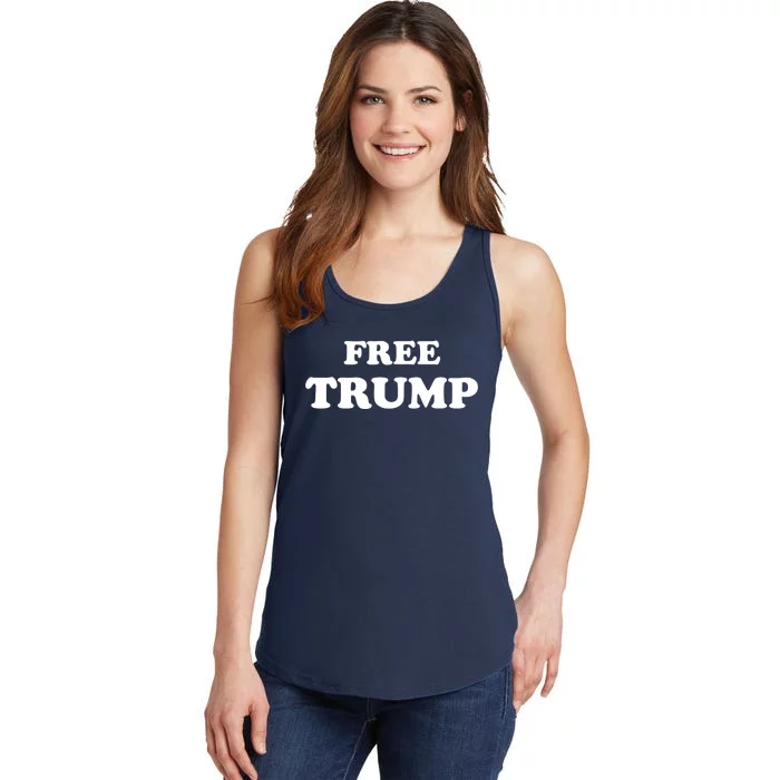 Free Trump, Free Donald Trump 2024 Ladies Essential Tank