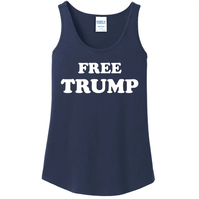 Free Trump, Free Donald Trump 2024 Ladies Essential Tank