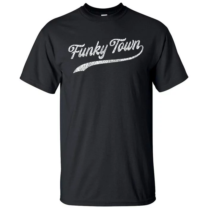 FUNKY TOWN Fort Worth TX Baseball Style Design With Details Tall T-Shirt