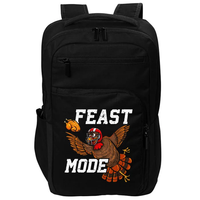 Football Thanksgiving Feast Mode Turkey Thanksgiving Impact Tech Backpack