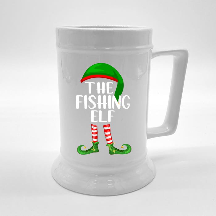 Funny The Fishing Matching Family Christmas Cute Gift Front & Back Beer Stein