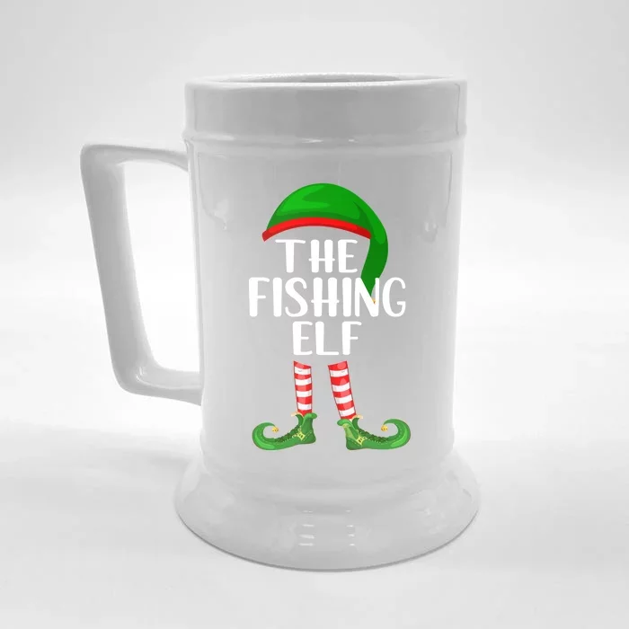 Funny The Fishing Matching Family Christmas Cute Gift Front & Back Beer Stein