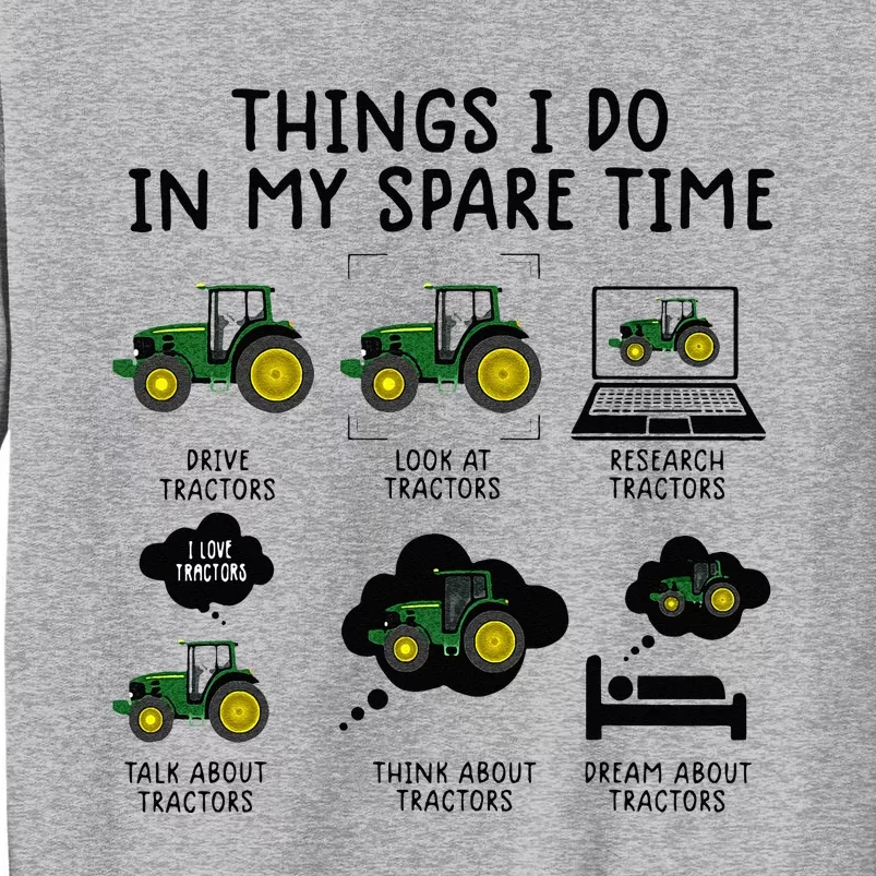 Funny Tractor Farming Tall Sweatshirt