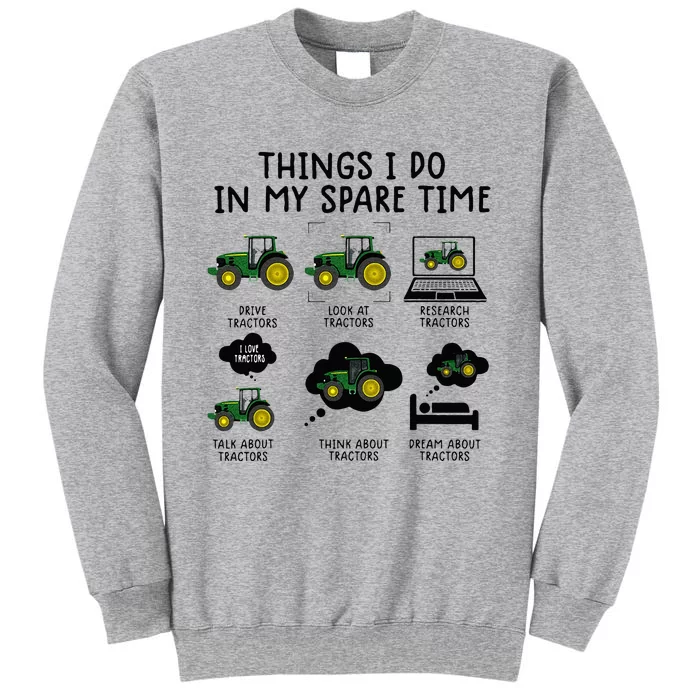 Funny Tractor Farming Tall Sweatshirt