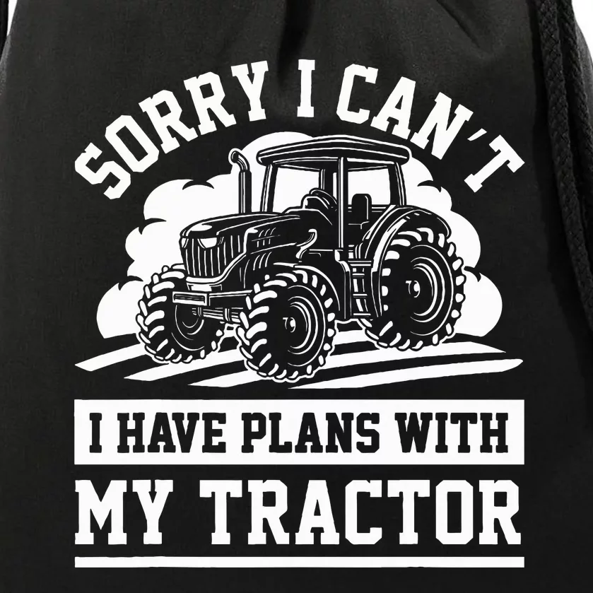 Farm Tractors Farming Truck Enthusiast Saying Outfit Drawstring Bag