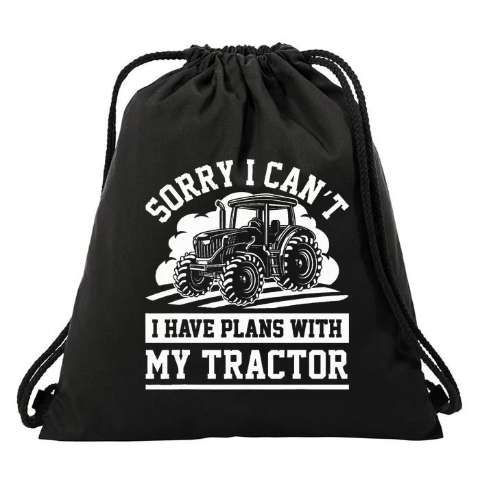 Farm Tractors Farming Truck Enthusiast Saying Outfit Drawstring Bag