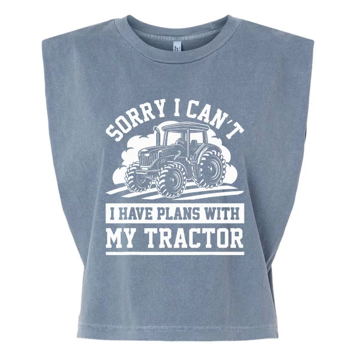 Farm Tractors Farming Truck Enthusiast Saying Outfit Garment-Dyed Women's Muscle Tee