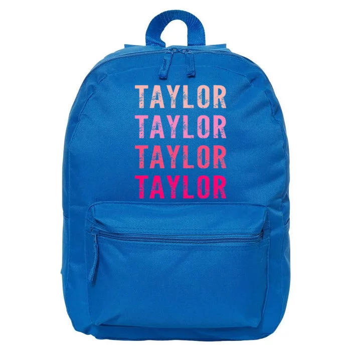 Funny T.Aylor First Given Name Retro 16 in Basic Backpack