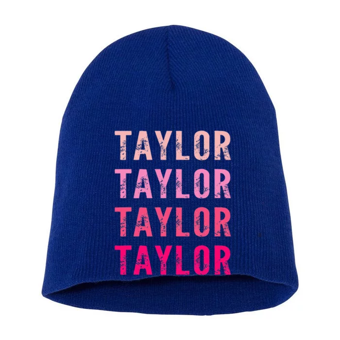 Funny T.Aylor First Given Name Retro Short Acrylic Beanie