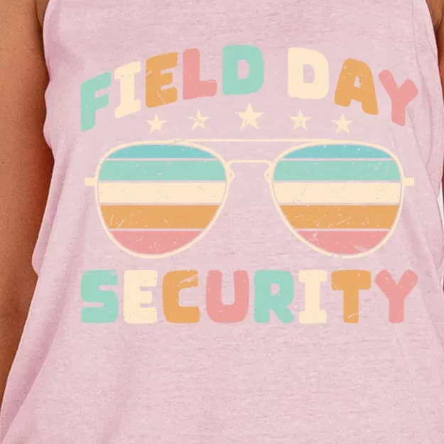 Funny Teacher Field Day Security Gift Women's Knotted Racerback Tank