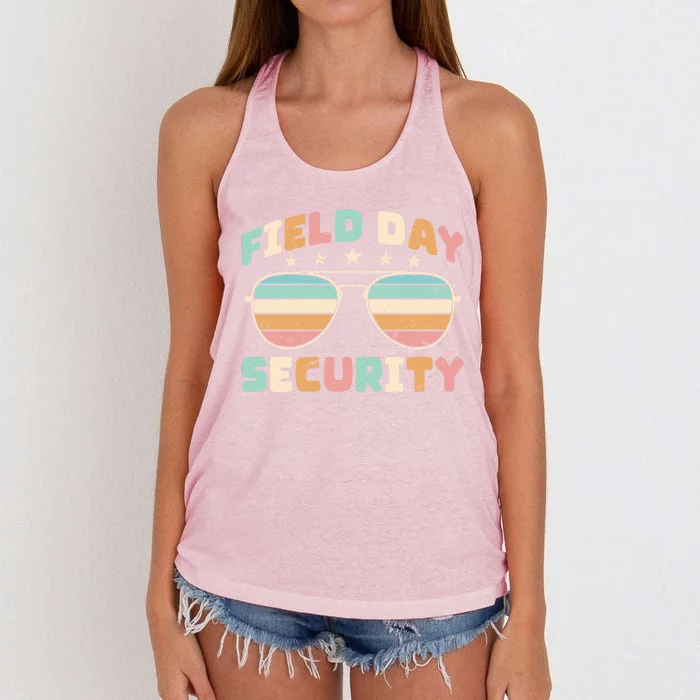 Funny Teacher Field Day Security Gift Women's Knotted Racerback Tank