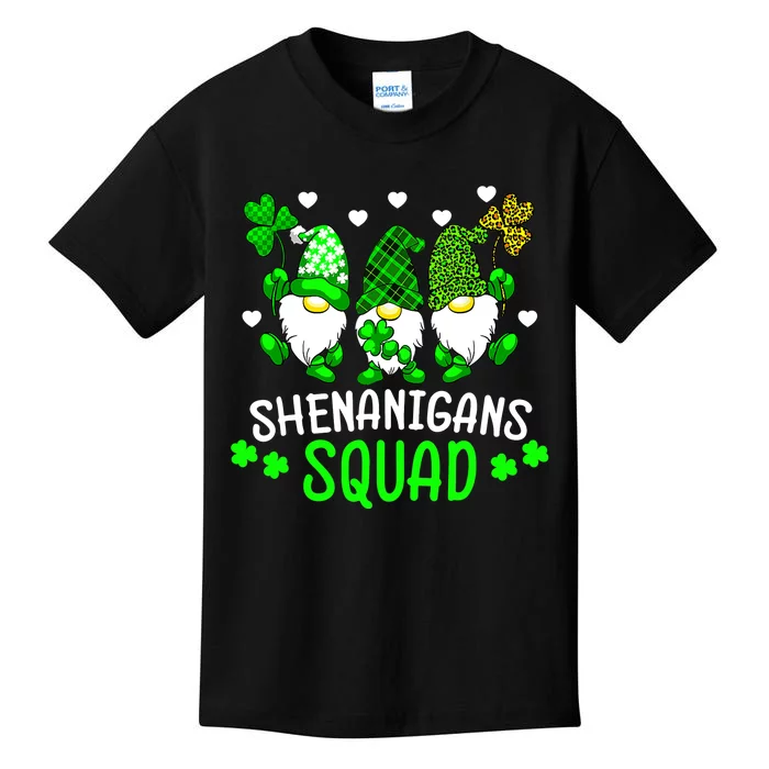 Funny Time For Shenanigans Squad St Patrick's Day Gnomes Kids T-Shirt