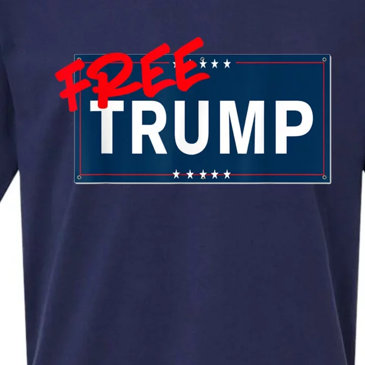 Free Trump Free Donald Trump Republican Support Sueded Cloud Jersey T-Shirt