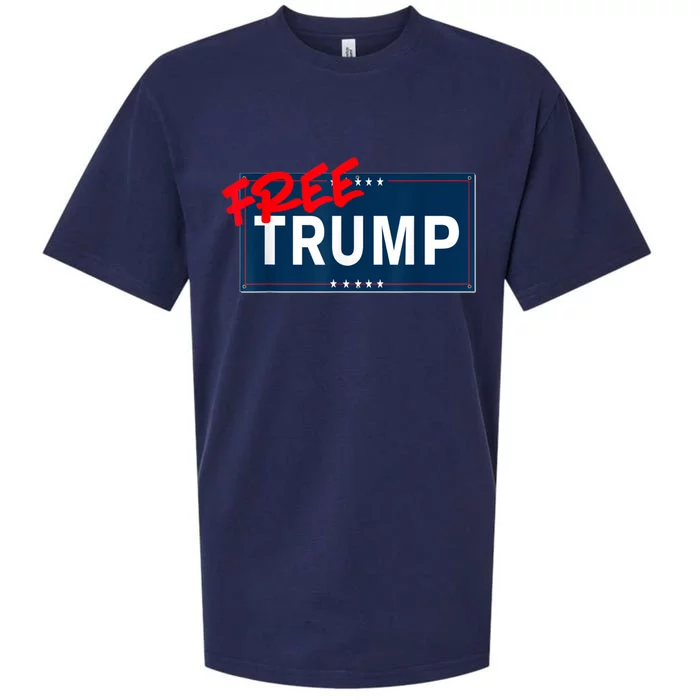 Free Trump Free Donald Trump Republican Support Sueded Cloud Jersey T-Shirt