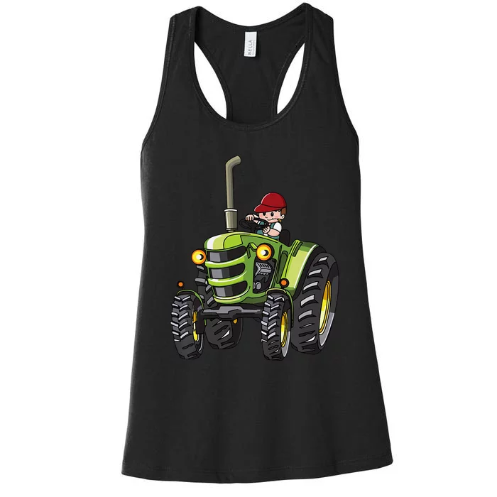 Farm Tractor Future Farmer Mini Tractor Lover Women's Racerback Tank