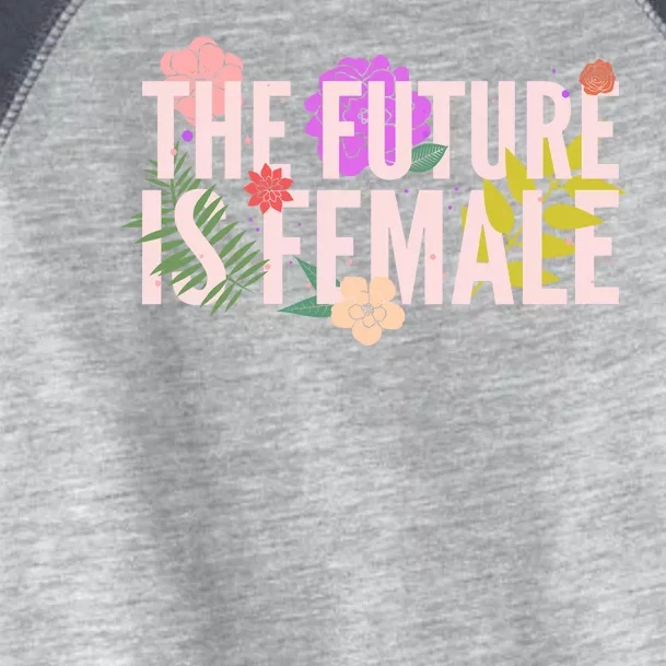 Floral The Future Is Female Toddler Fine Jersey T-Shirt