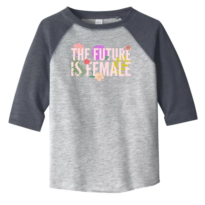 Floral The Future Is Female Toddler Fine Jersey T-Shirt