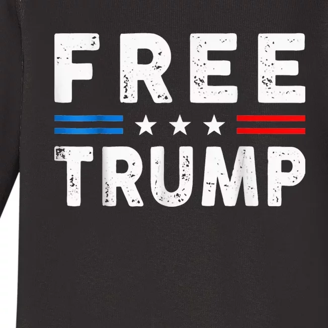 Free Trump Free Donald Trump 2024 Essential Baby Long Sleeve Bodysuit