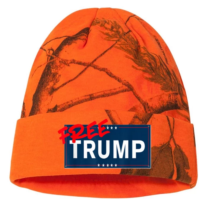 Free Donald Trump Republican Support Kati - 12in Camo Beanie