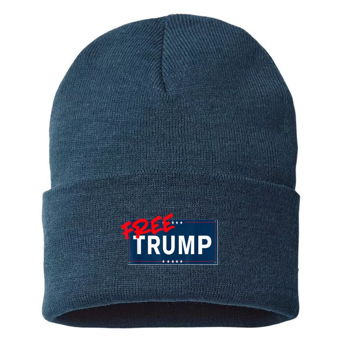 Free Donald Trump Republican Support Sustainable Knit Beanie