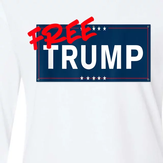 Free Donald Trump Republican Support Womens Cotton Relaxed Long Sleeve T-Shirt