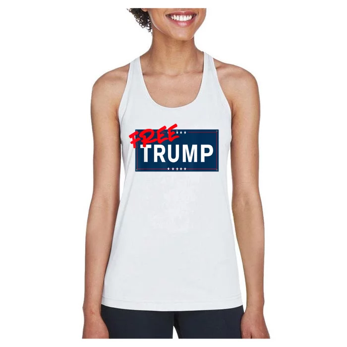 Free Donald Trump Republican Support Women's Racerback Tank