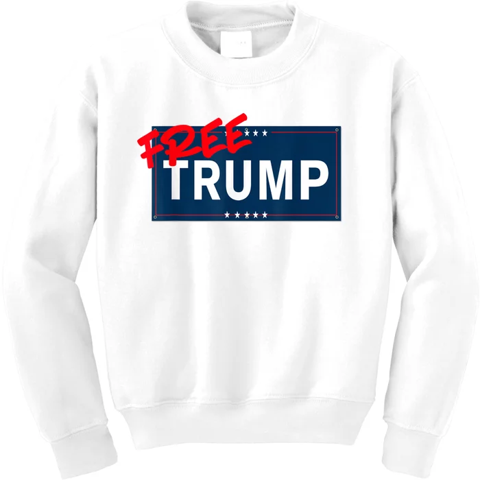 Free Donald Trump Republican Support Kids Sweatshirt