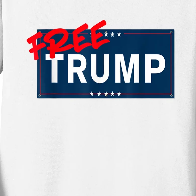 Free Donald Trump Republican Support Kids Long Sleeve Shirt