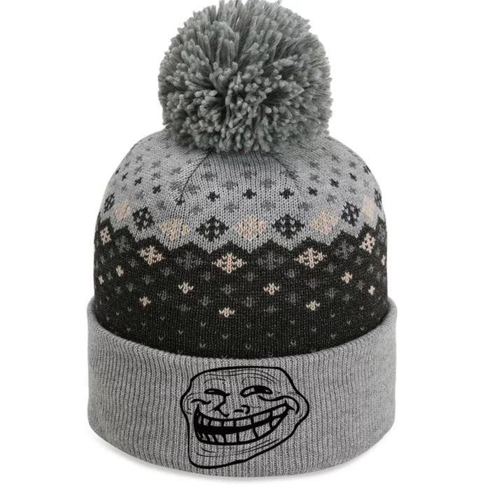 Funny Troll Face Nerd Geek The Baniff Cuffed Pom Beanie