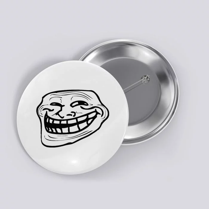 Funny Troll Face Nerd Geek Button