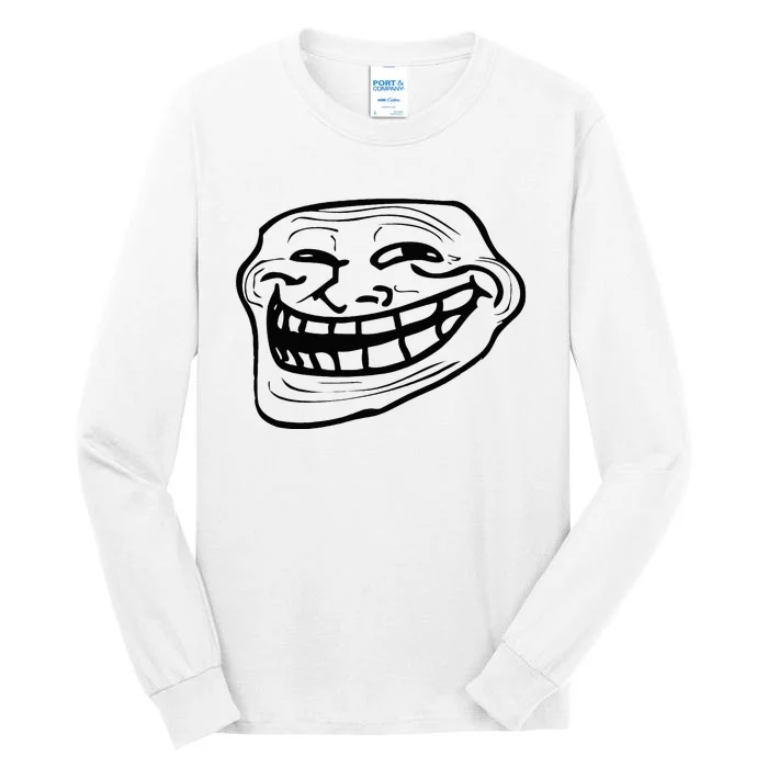 Funny Troll Face Nerd Geek Tall Long Sleeve T-Shirt