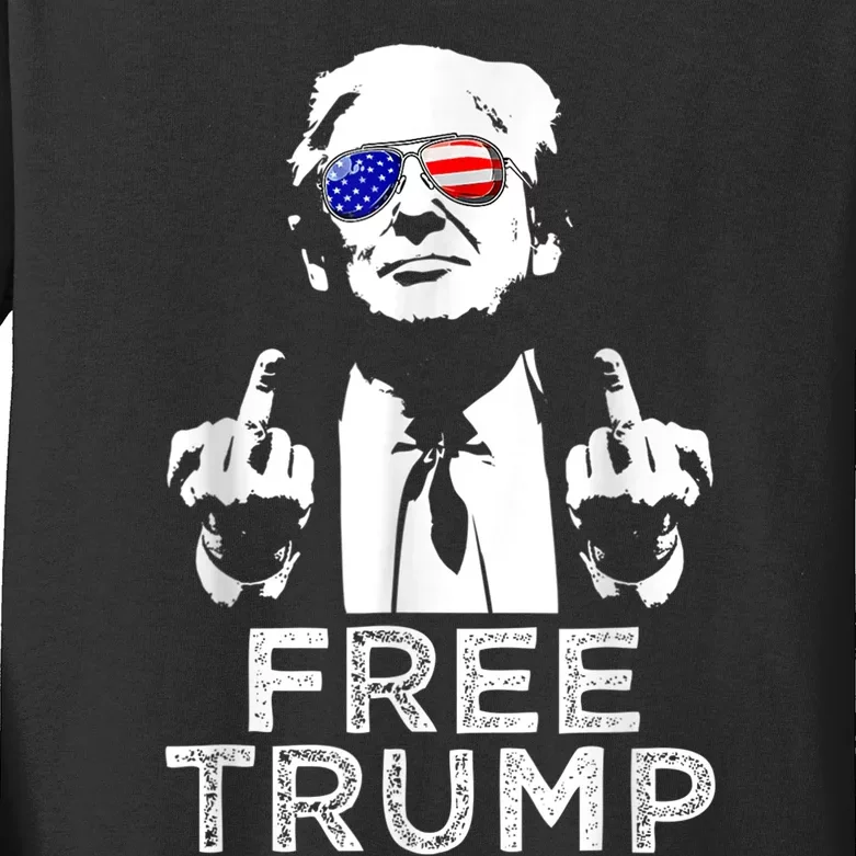 Free Trump, Free Donald Trump Kids Long Sleeve Shirt