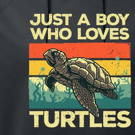 Funny Turtle For Men Tortoise Ocean Turtles Sea Animal Performance Fleece Hoodie