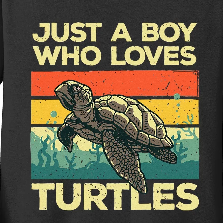 Funny Turtle For Men Tortoise Ocean Turtles Sea Animal Kids Long Sleeve Shirt