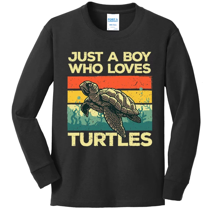 Funny Turtle For Men Tortoise Ocean Turtles Sea Animal Kids Long Sleeve Shirt