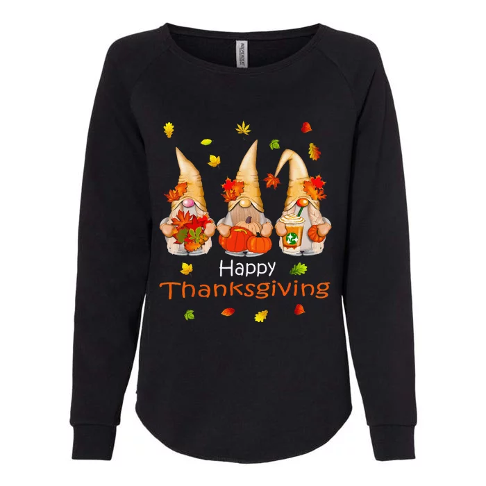 Funny Thanksgiving For Funny Gnome Gnomies Lover Gift Womens California Wash Sweatshirt