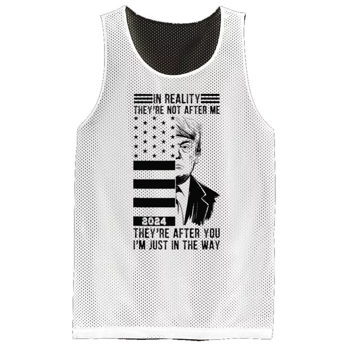 Free Trump, Free Donald Trump 2024 Mesh Reversible Basketball Jersey Tank