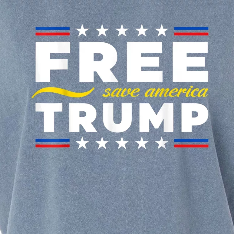 Free Trump, Free Donald Trump 2024 Garment-Dyed Women's Muscle Tee