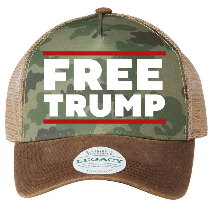 Free Trump Free Donald Trump I Stand With Trump Legacy Tie Dye Trucker Hat