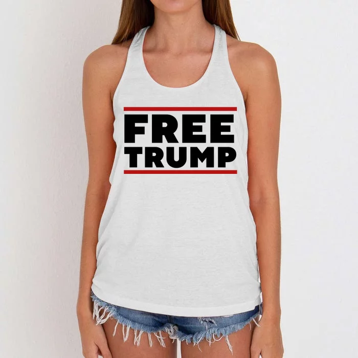 Free Trump Free Donald Trump I Stand With Trump Women's Knotted Racerback Tank