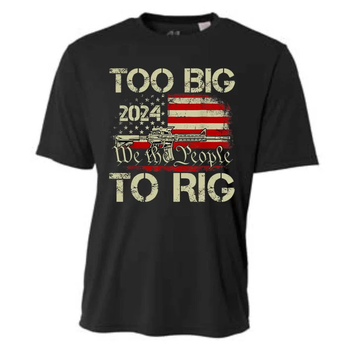 Funny Trump Funny Too Big To Rig Trendy Cooling Performance Crew T-Shirt