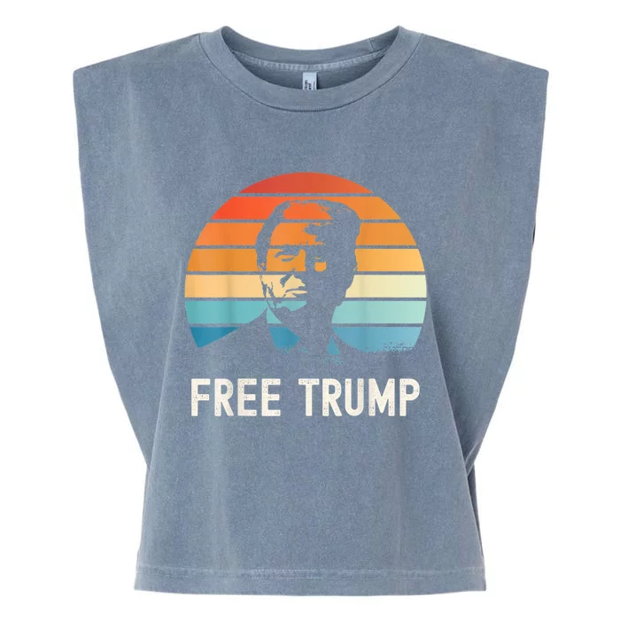 Free Trump Garment-Dyed Women's Muscle Tee