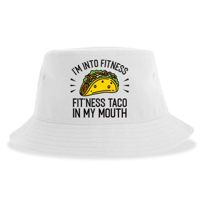 Funny Taco, Fitness Taco, Taco Lover Sustainable Bucket Hat