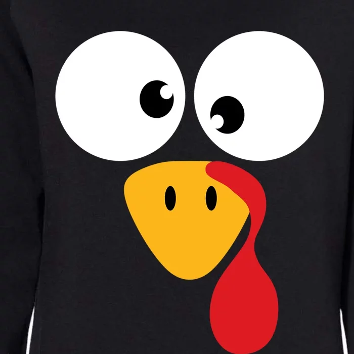 Funny Turkey Face For Thanksgiving Family Costume Funny Gift Womens California Wash Sweatshirt