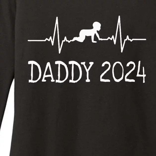 First Time Father Gifts New Dad Expecting Daddy 2024 Womens CVC Long Sleeve Shirt