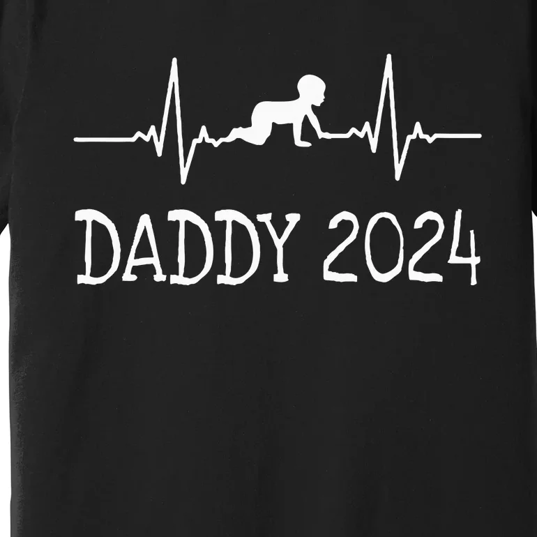 First Time Father Gifts New Dad Expecting Daddy 2024 Premium T-Shirt