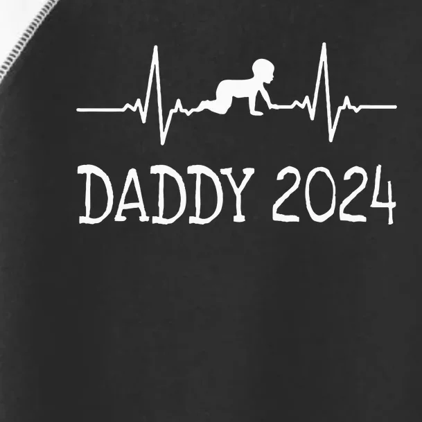 First Time Father Gifts New Dad Expecting Daddy 2024 Toddler Fine Jersey T-Shirt