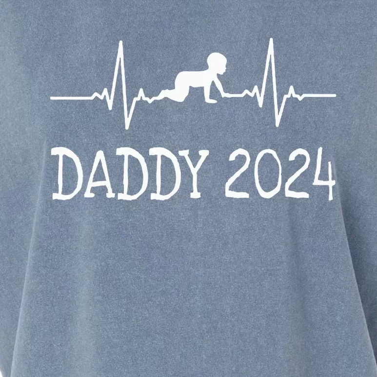 First Time Father Gifts New Dad Expecting Daddy 2024 Garment-Dyed Women's Muscle Tee