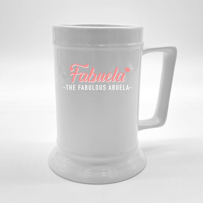 Fabuela The Fabulous Abuela Grandma Front & Back Beer Stein