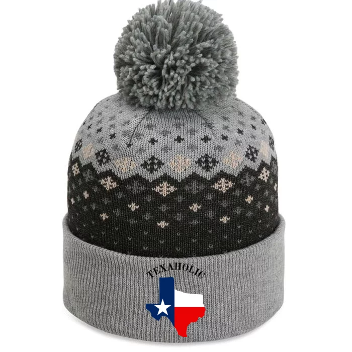 Funny Texaholic The Baniff Cuffed Pom Beanie